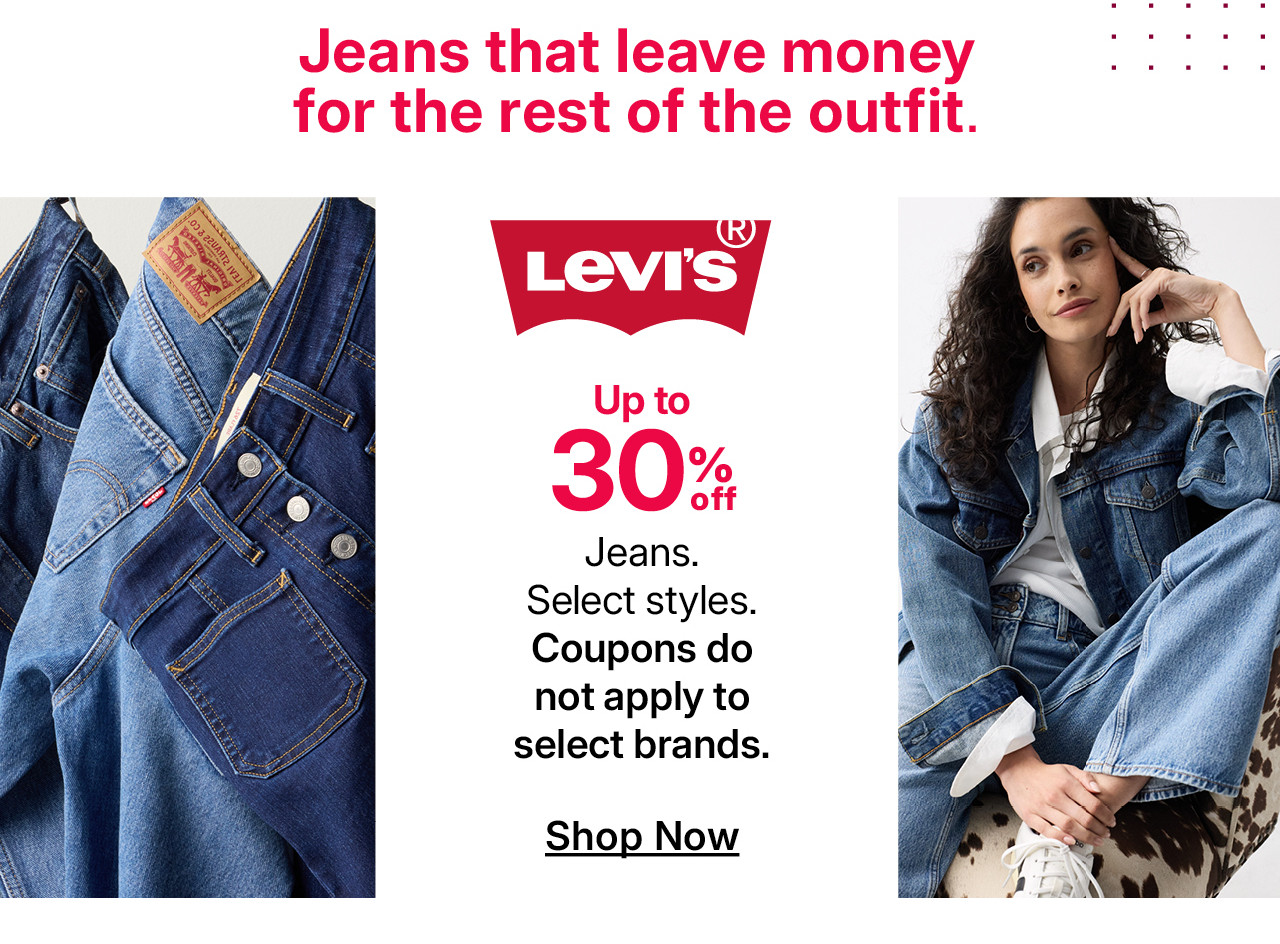 up to 30% off levi's jeans