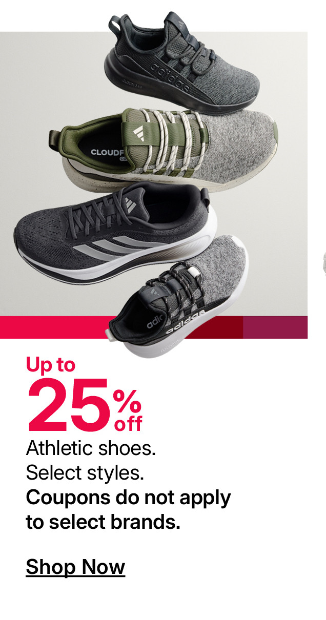 up to 25% off athletic shoes