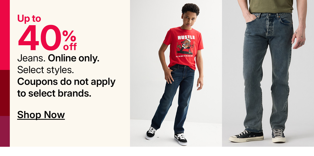 up to 40% off jeans