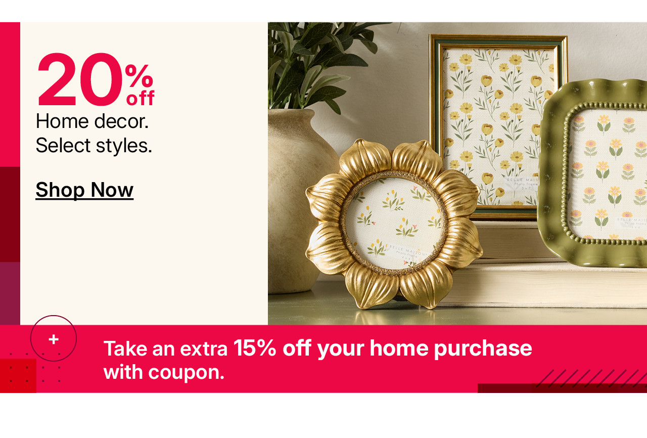 20% off home decor