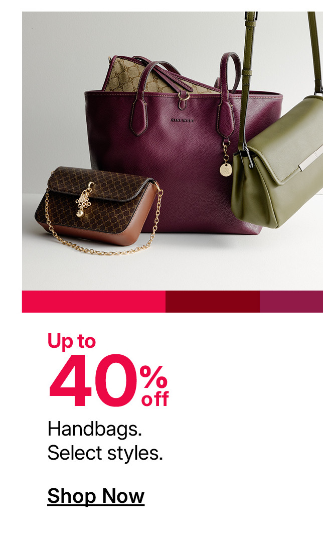 up to 40% off handbags