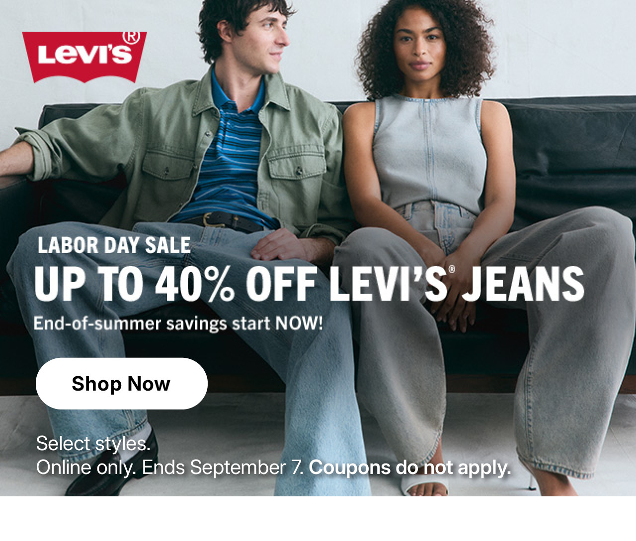 up to 40% off levi's jeans