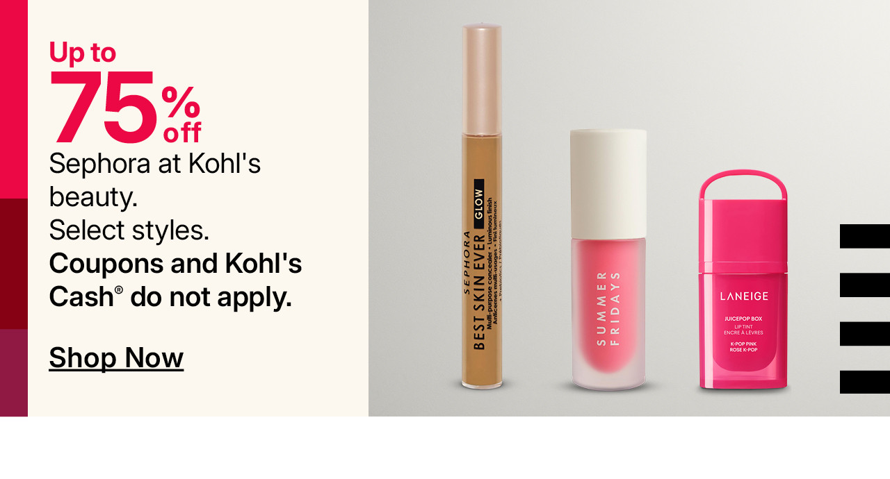 up to 75% off sephora at kohl's beauty.