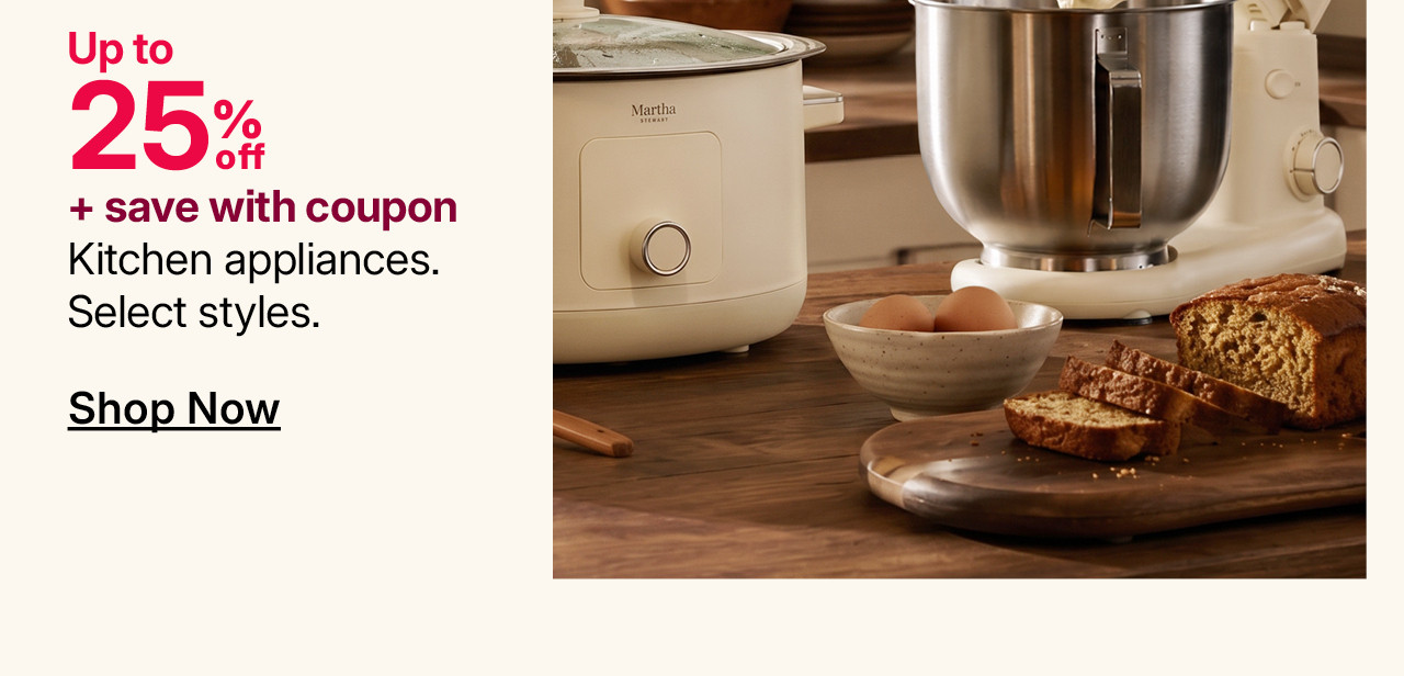up to 25% off kitchen appliances