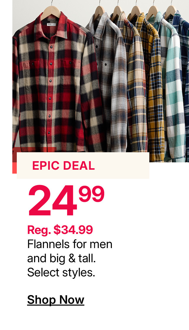 $24.99 flannels for men