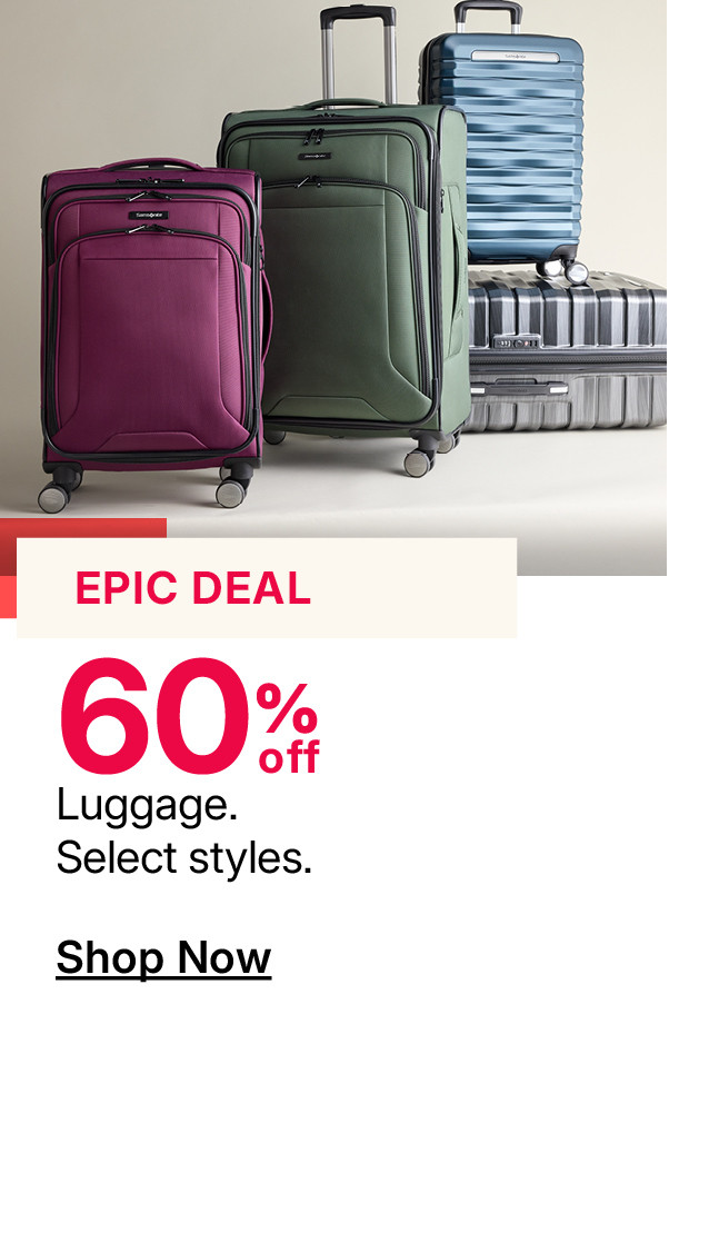 60% off luggage