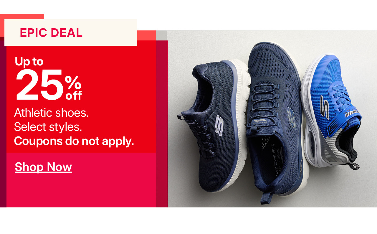 up to 25% off athletic shoes