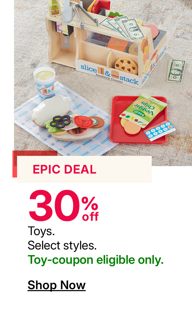 30% off toys