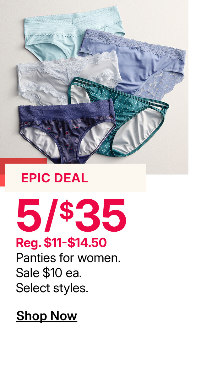5/$35 panties for women