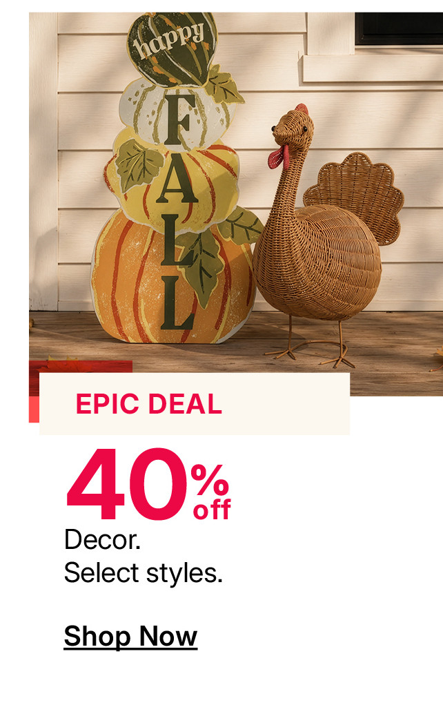 40% off decor