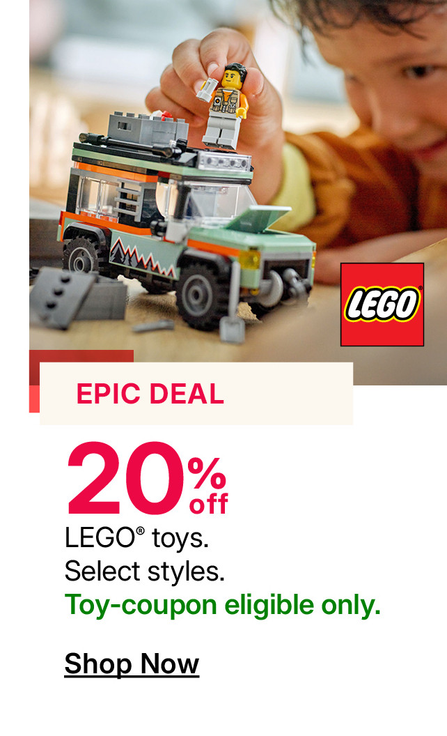 20% off lego toys