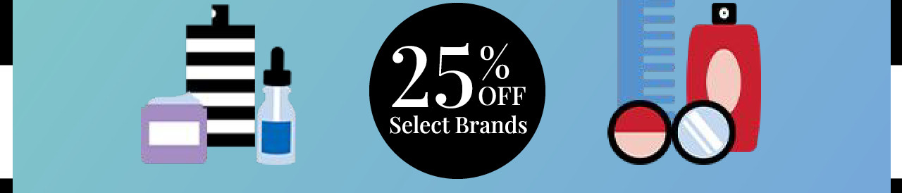 beauty insiders, get 25% off select brands. save on too faced, clinique and more! online only.