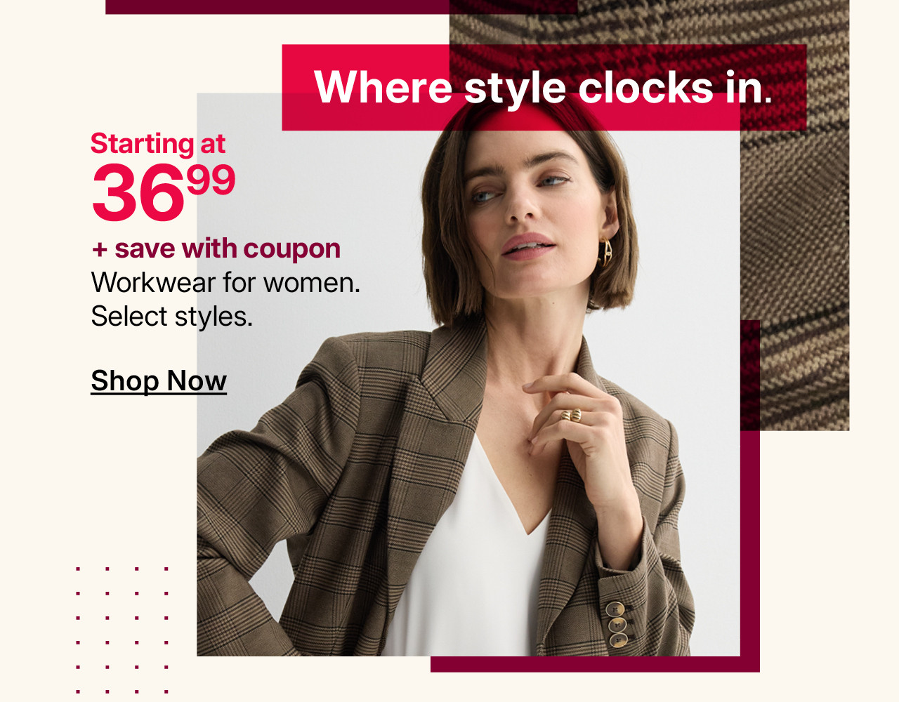 starting at $36.99 workwear for women