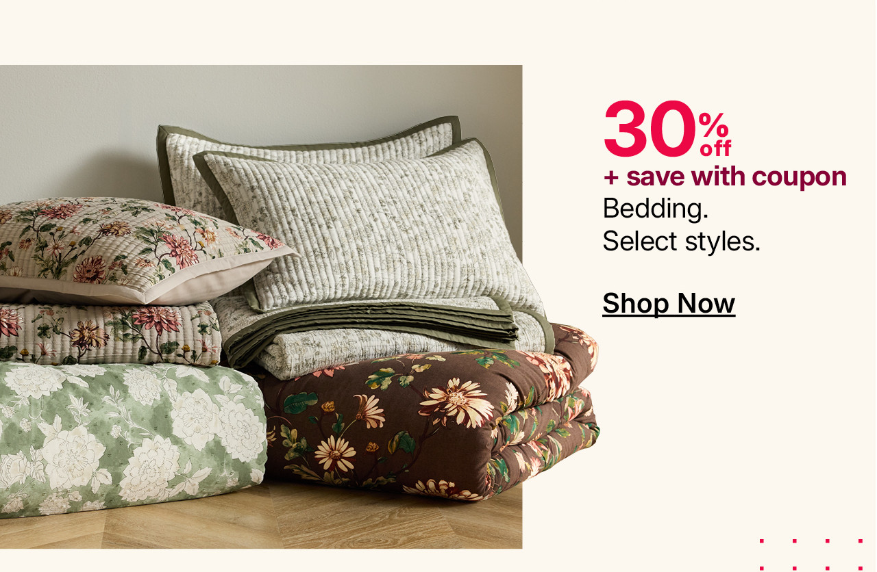30% off bedding
