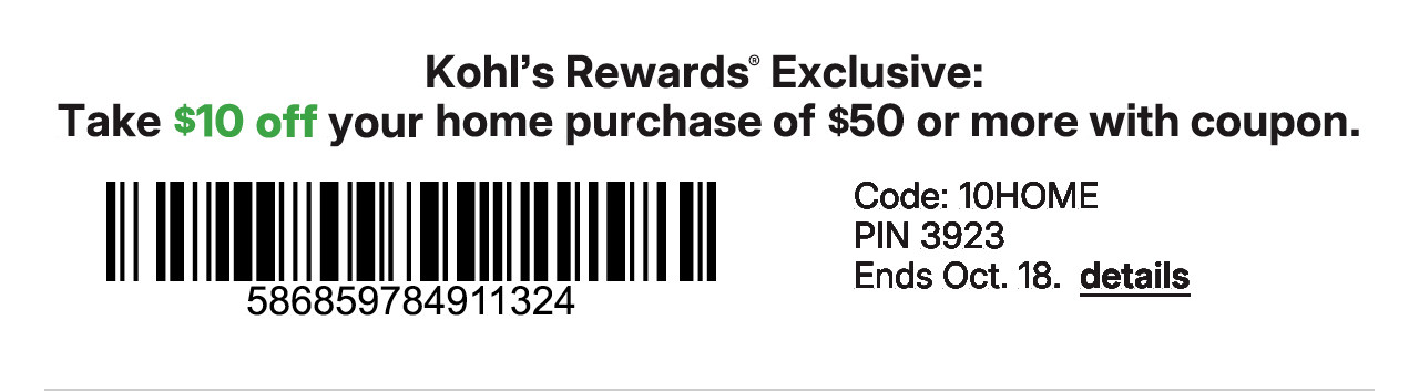 take $10 off your home purchase of $50 or more