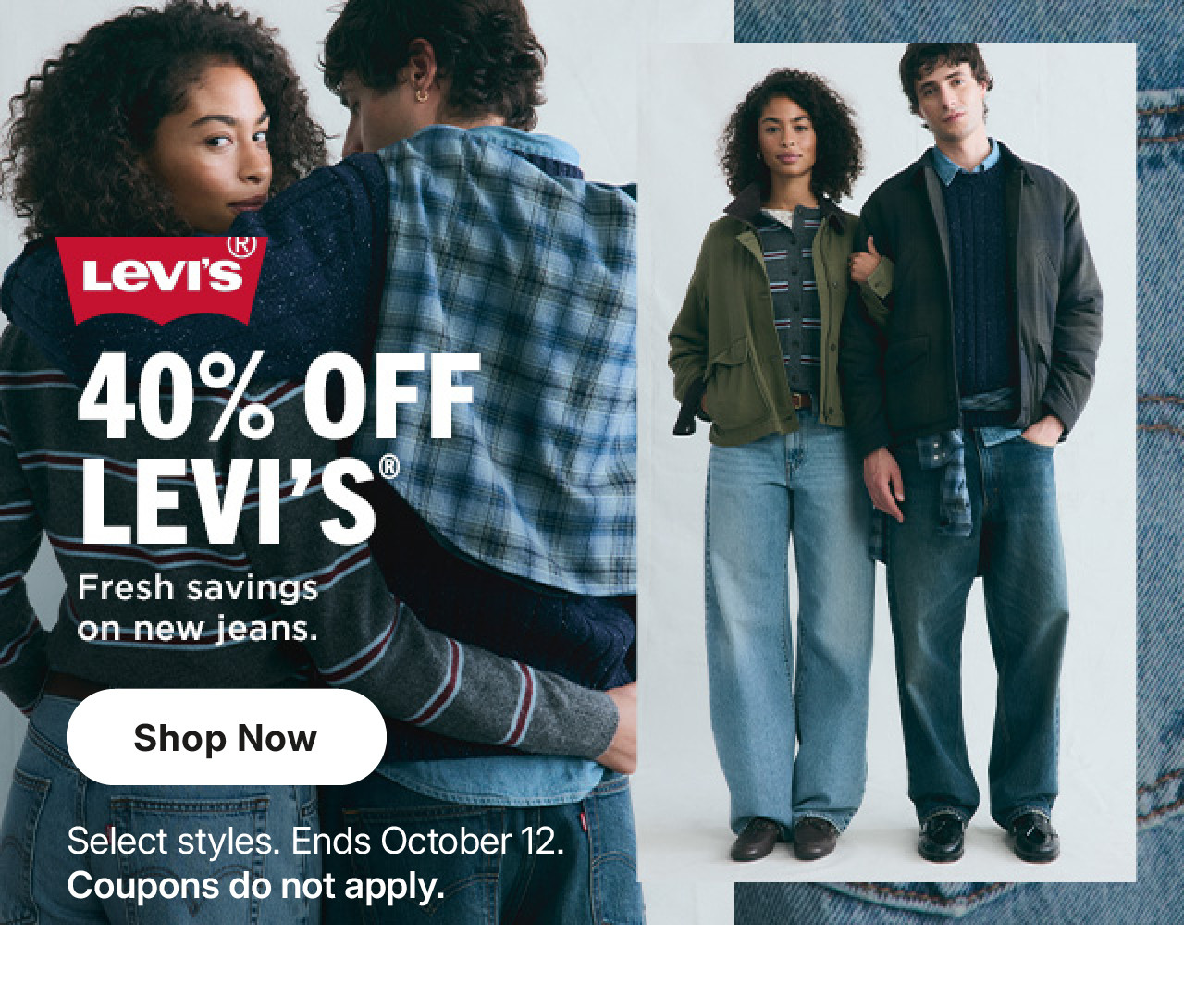40% off levi's