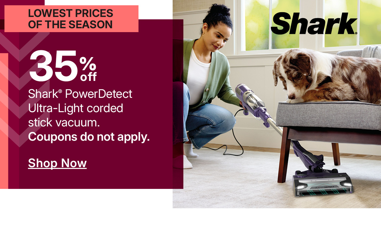 35% off shark power detect ultra light corded stick vacuum