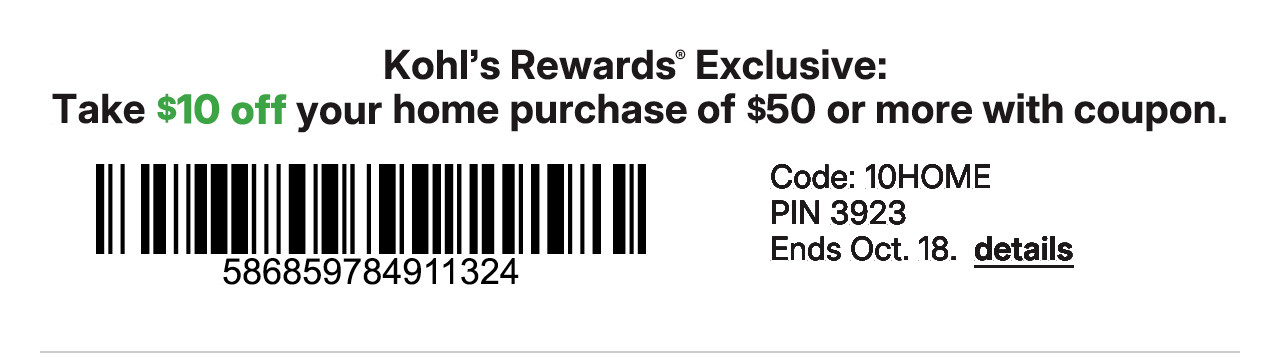 take $10 off your home purchase of $50 or more with coupon