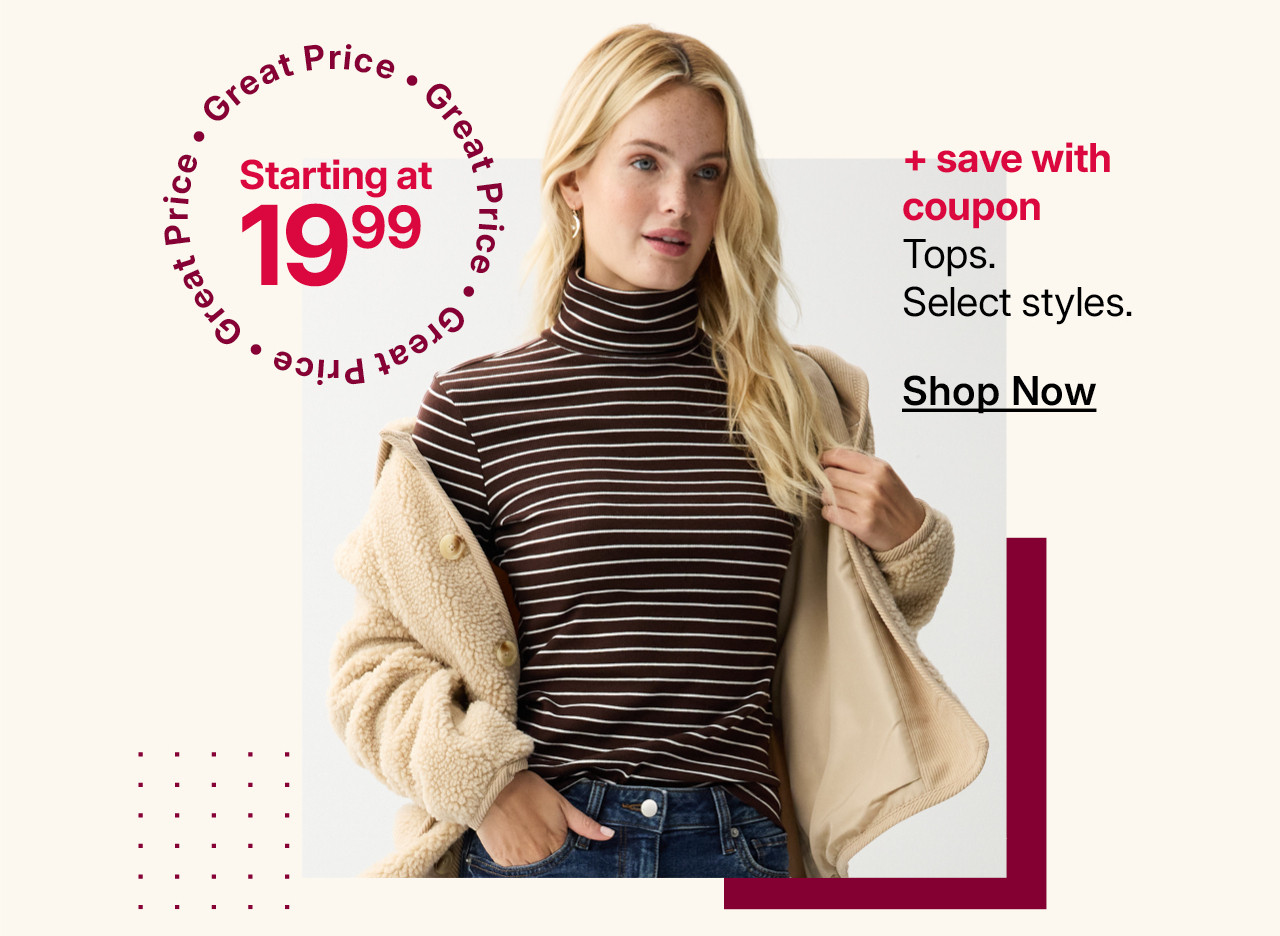 starting at $19.99 tops