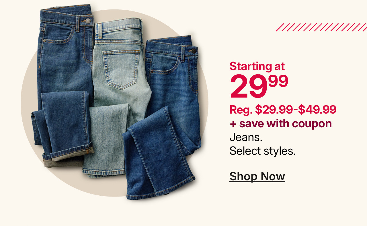 starting at $24.99 jeans