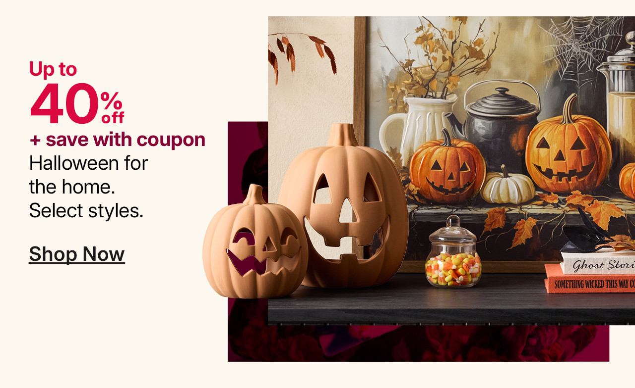 up to 40% off halloween for the home