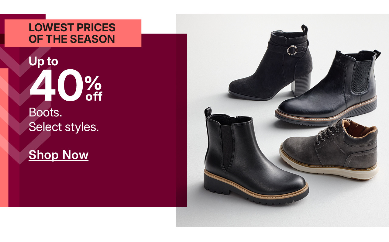 up to 40% off boots