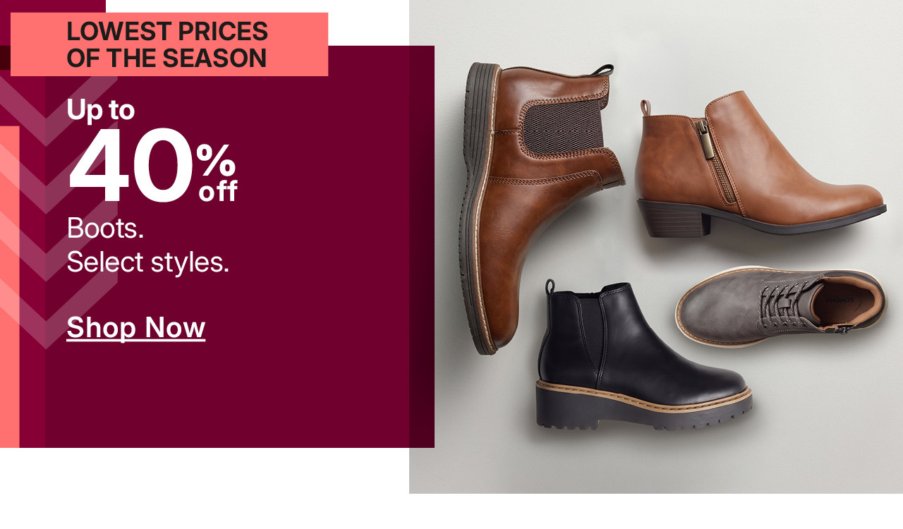 up to 40% off boots