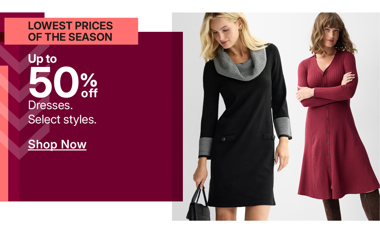 up to 50% off dresses