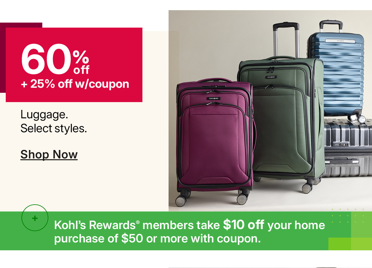 60% off luggage