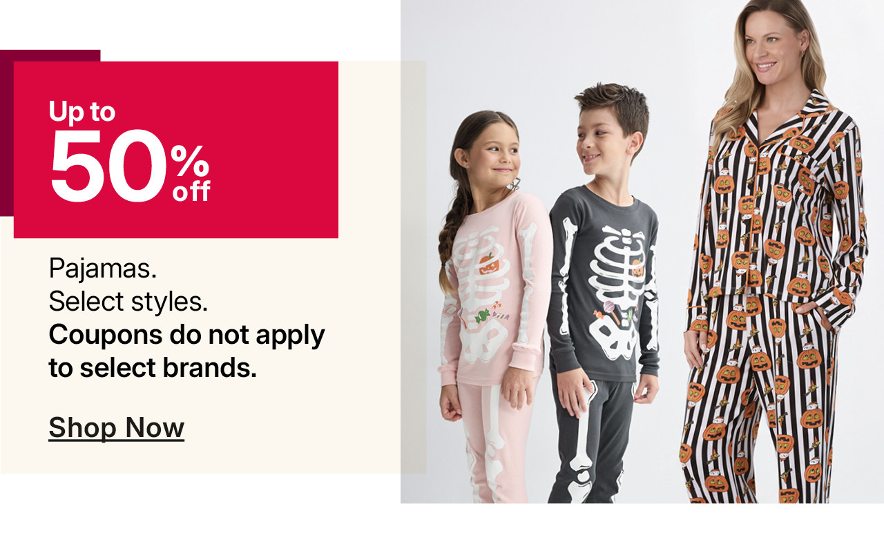 up to 50% off pajamas