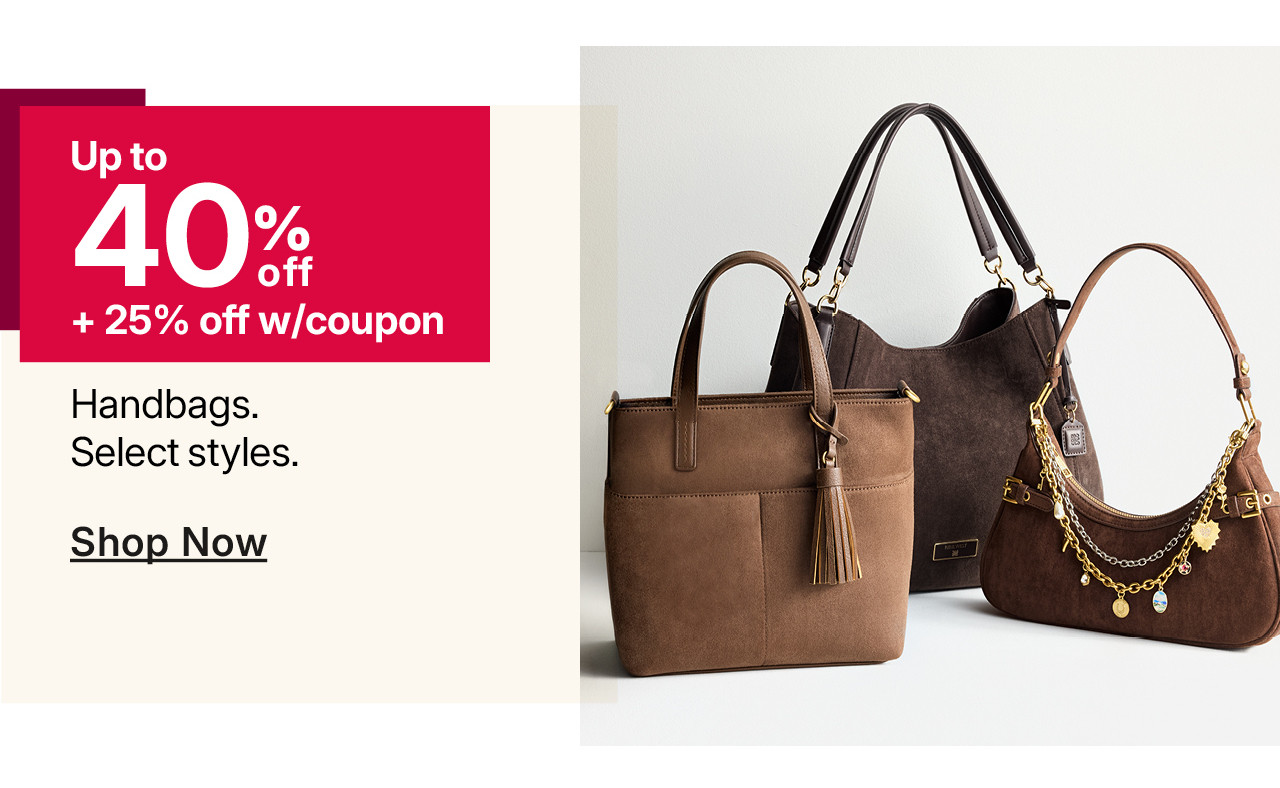 up to 40% off handbags