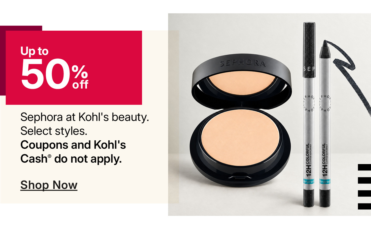 up to 50% off sephora kohl's beauty