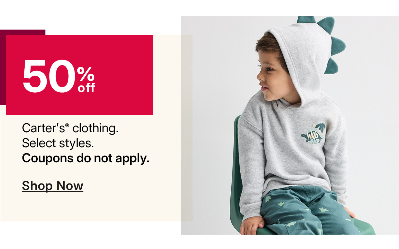50% off carter's clothing