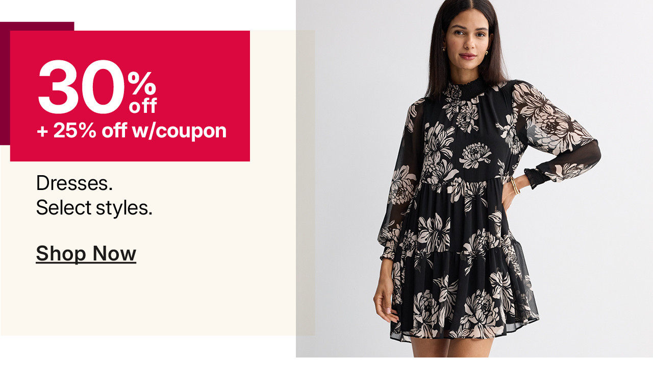 30% off dresses