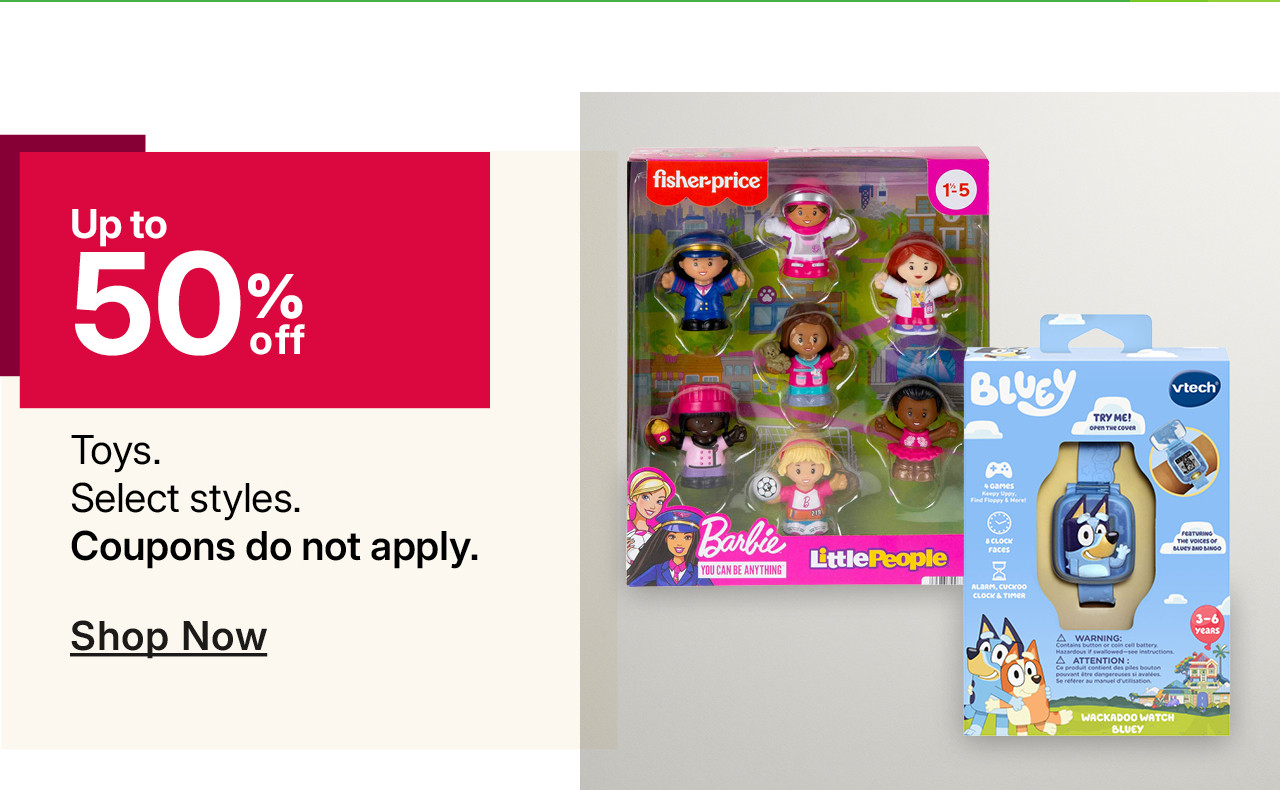 up to 50% off toys