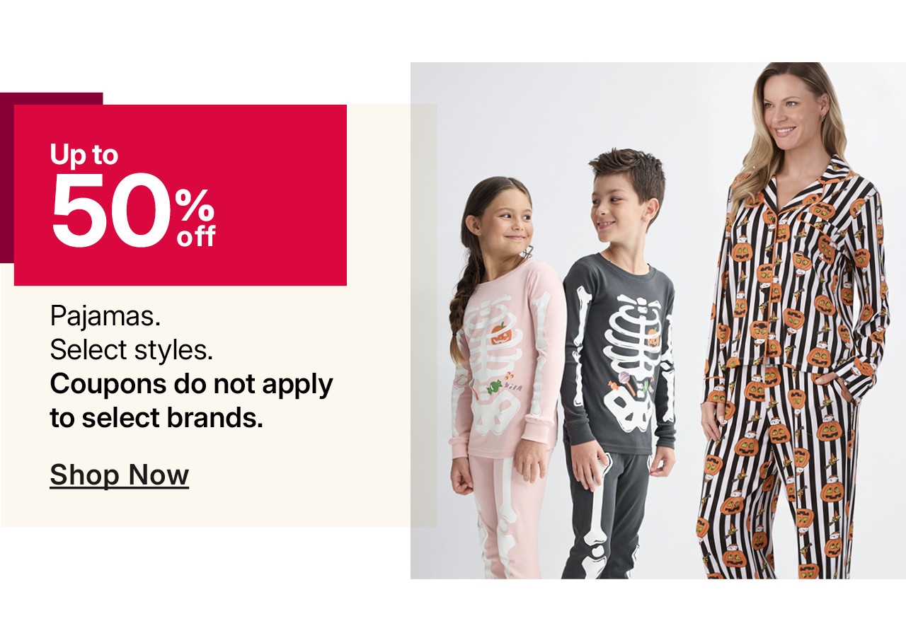 up to 50% off pajamas