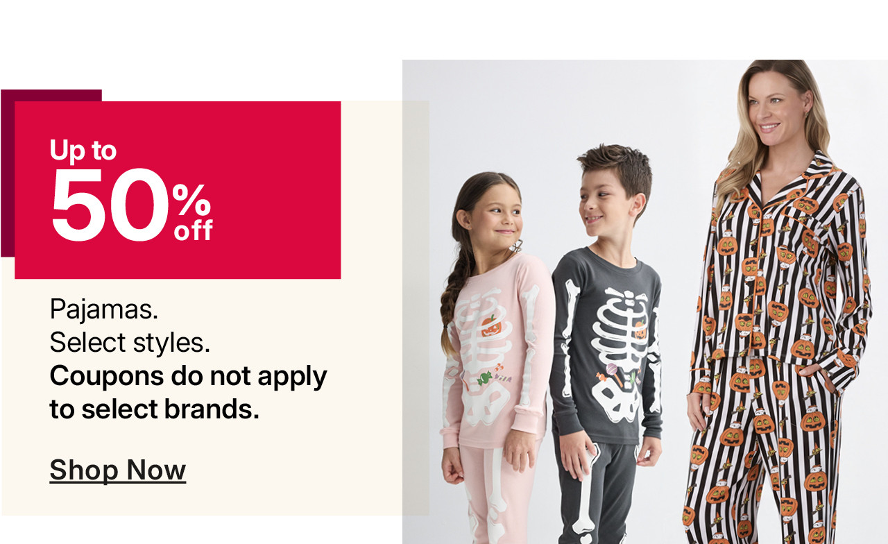 up to 50% off pajamas