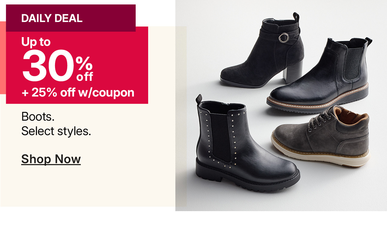 up to 30% off boots