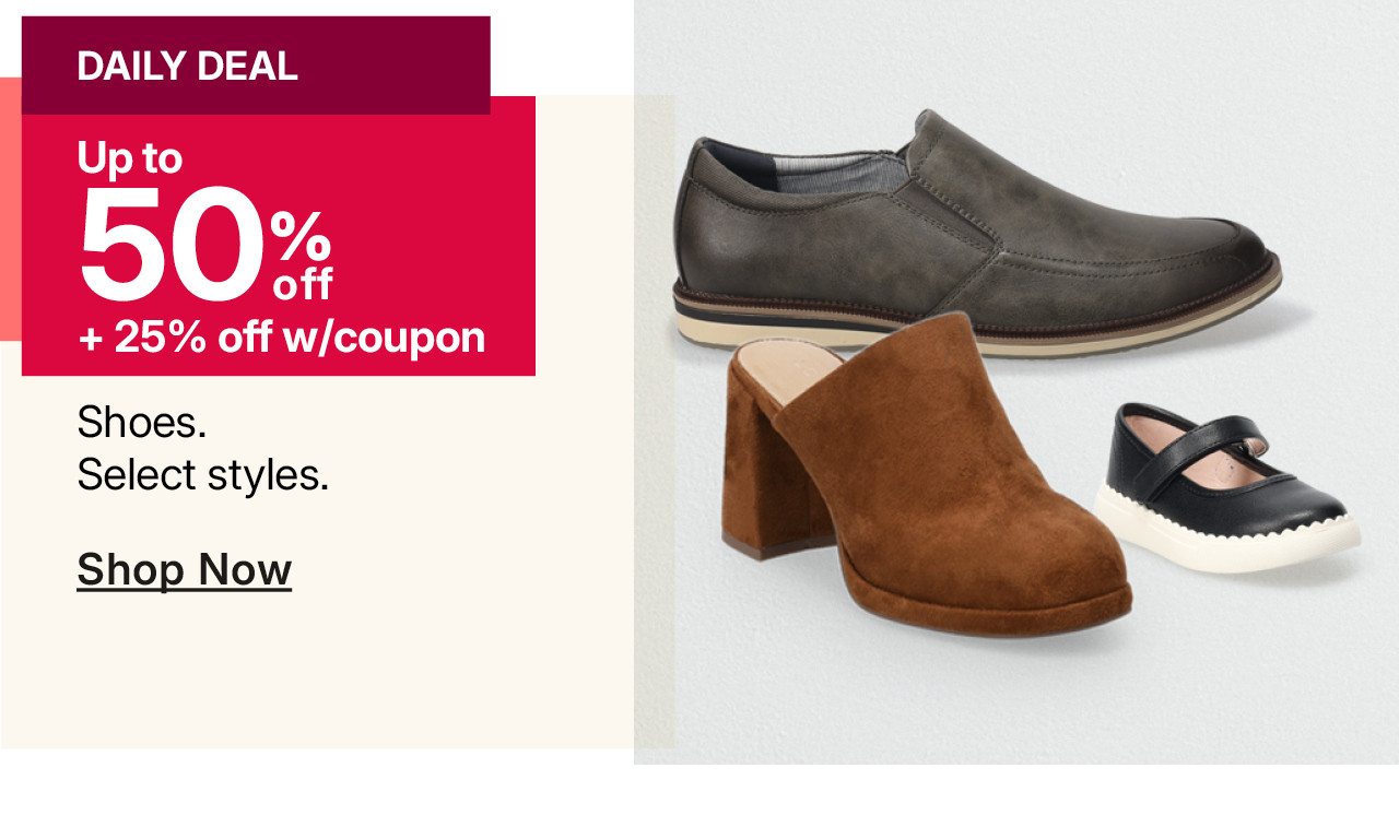up to 50% off shoes