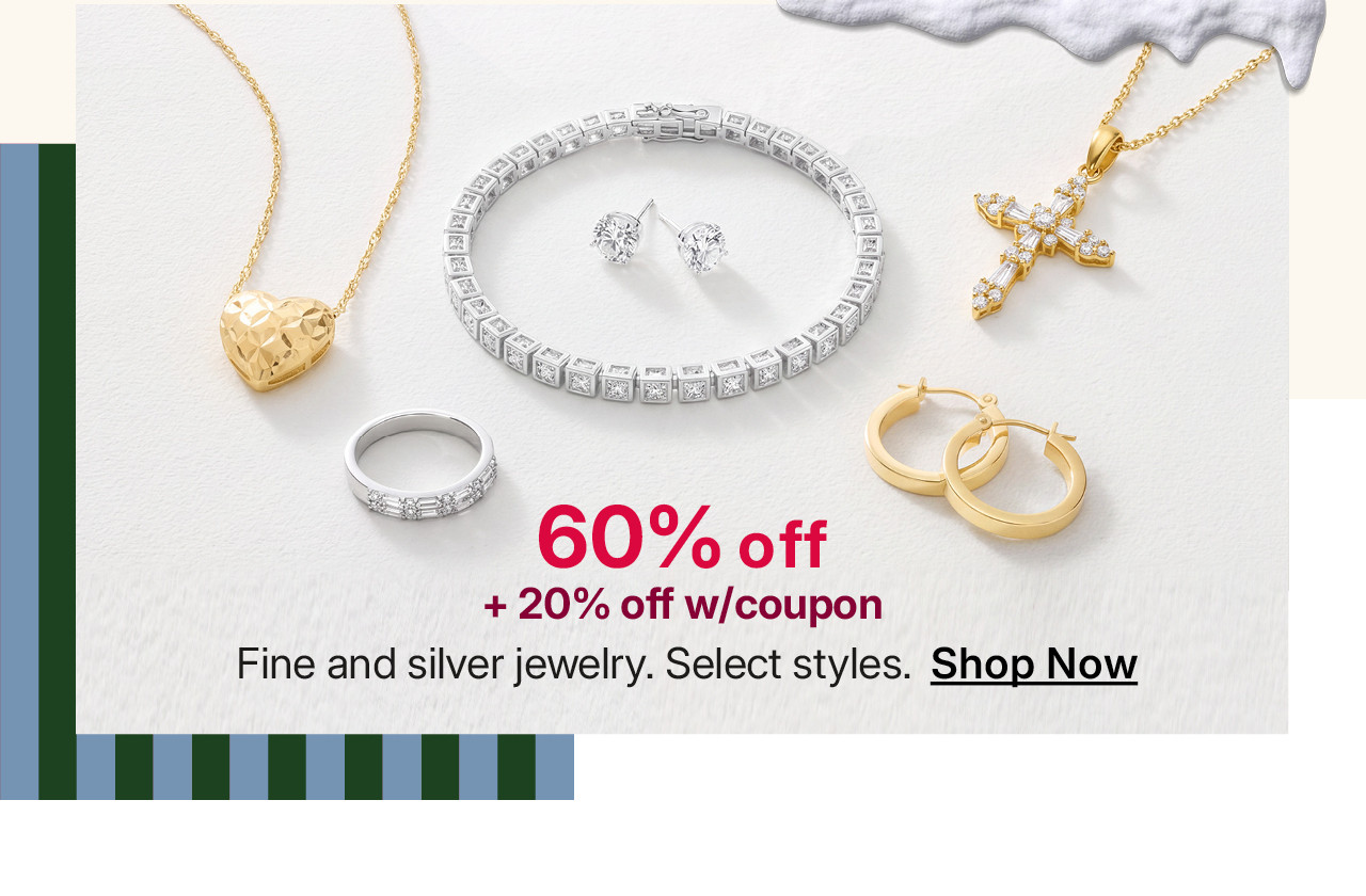 60% off fine and silver jewelry