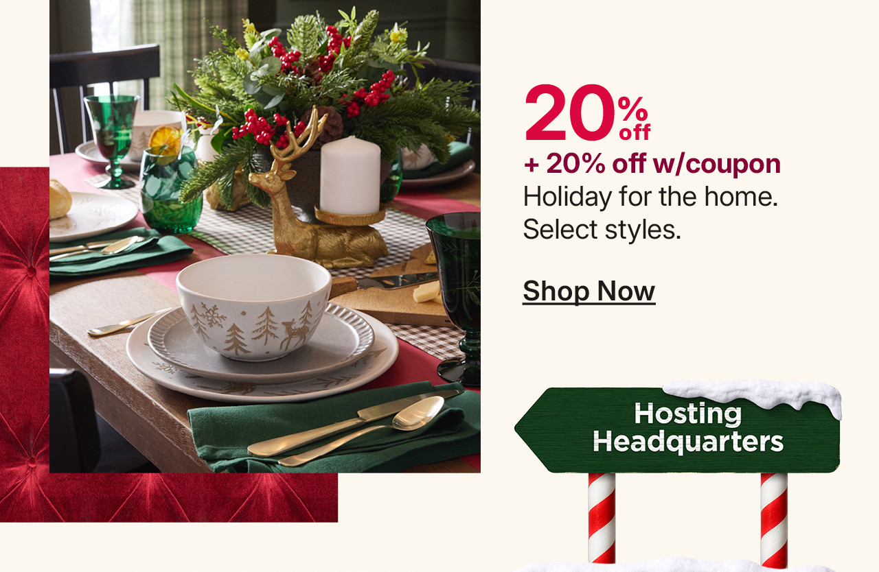 20% off holiday for the home