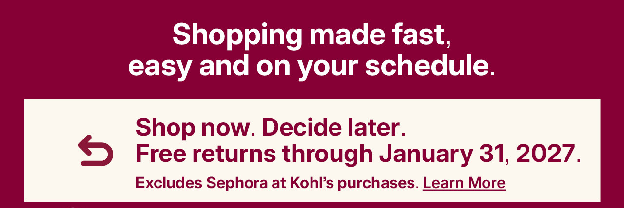 shop now. decide later