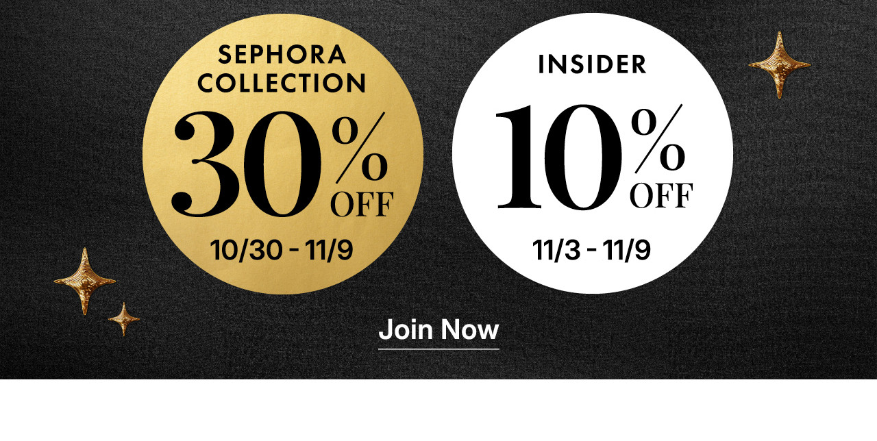 30% off sephora collection. vib 15% off
